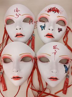 This price is for a mask only. Mascara Design Ideas, Chinese Mask, Jester Mask, Opera Mask, Mascaras Halloween, Dragon Mask, Kitsune Mask, Headpiece Accessories, Theatre Masks