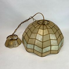 a lamp with two lights attached to it