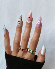 30 Best Summer 2022 Nail Trends to Inspire You Nails And Rings, Pale Nails, Round Nails, Nails Desing, Girls Nails