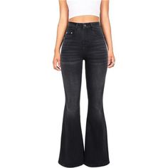 - Color: Gray - Retro Style Bell Bottom Jeans - The High Waisted Bell Bottom Jeans Is Designed With Two Front And Two Back Pockets And Multiple Button Closure. This Black Bell Bottom Jeans For Women Show Your Perfect Curve And Let You Enjoy It. This Womens Bell Bottom Jeans High Rise Will Highlights Your Sexy Figure And Make You Stand Out In The Crowd. - High Quality Flare Jeans - The High Waisted Flare Jeans For Women Are Made Of 80% Cotton, 18% Polyester, 2% Spandex, High Quality And Super Sof Black Non-stretch Mid-rise Flare Jeans, Fitted Full-length Gray Jeans, Fitted High Rise Flare Jeans In Washed Black, Chic High Waist Flare Jeans In Washed Black, Mid-rise Fitted Flare Jeans In Washed Black, Mid-rise Washed Black Jeans For Fall, Fall Mid-rise Washed Black Jeans, Fall Washed Black Mid-rise Jeans, Mid-rise Stretch Washed Black Bottoms