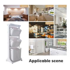 an advertisement for the appliance scene with pictures of kitchen furniture and appliances in it