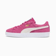 Suede Classic XXI Women's Sneakers, Garnet Rose-PUMA White, extralarge White Marshmallows, White Puma, Sneakers Puma, Black Puma, Puma Suede, White Lilies, Gold Light, Woven Labels, Lily Pads