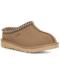 Suede upper UGGbraid made with 100% recycled polyester fibers Uhh Slippers, Uggs Slippers, Ugg Tasman, Slipper Boots, Slippers, Wool, Boots, Nails, Quick Saves