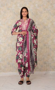 Cotton Kurti Palazzo and Dupatta Set Fabric -  Cotton Work  - Printed Size available   -  S , M , L , XL ,XXL  Colour Available - Multi Floral Kurti, Flared Kurti, Kurti Palazzo, Kurti Set, Printed Dupatta, Cotton Kurti, Dupatta Set, Fabric Cotton, Designer Dresses