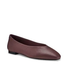 The Crane Ballet Flats | Burgundy Leather Ballet Flats | Birdies Sleek Ballet Flats With Branded Insole, Leather Ballet Flats For Fall, Fall Leather Ballet Flats, Casual Leather Ballet Flats With Square Toe, Leather Closed Toe Ballet Flats For Fall, Fall Leather Closed Toe Ballet Flats, Fall Ballet Flats With Branded Insole, Sleek Leather Ballet Flats, Leather Square Toe Ballet Flats For Fall