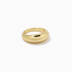 Lost Dome Ring in Gold | Uncommon James Stackable Thick Band Dome Ring For Everyday, Everyday Domed Ring With Polished Finish, Oval Dome Promise Ring, Tarnish Resistant Oval Dome Ring For Everyday, Gold Dome Ring With Round Band, Timeless Dome Ring With Thick Band For Everyday Wear, Gold Dome Promise Ring With Round Band, Stackable Oval Dome Ring, Everyday Dome Ring