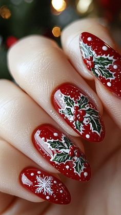 Amazing Nail Art, Candy Cane Nails, Nails Arts, Fall Manicure, Fall Nail Trends, Holiday Nail Designs, Christmas Gel Nails, Holiday Nail, White Nail Art