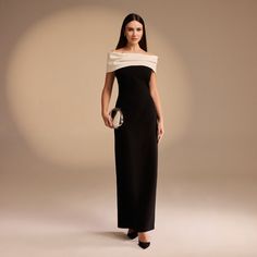 Indulge in luxury and sophistication with our Off-shoulder Crepe Maxi Dress. Perfect for Eid or summer occasions, this dress is designed to showcase your elegant shoulders and flatter your figure with its flowing crepe fabric. Make a statement and turn heads with this exclusive and timeless piece. Classy Formal Dress, Classy Formal Dresses, Crepe Maxi Dress, Modest Wear, White Off Shoulder, Eid Collection, Crepe Fabric, Xl Dress, Formal Dress