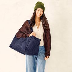 Embrace the spirit of adventure with our Large Original Duffel. Designed for the modern explorer, this spacious duffel offers ample storage space coupled with stylish details, making it the perfect companion for all your travels, from weekend getaways to extended expeditions. Whether you're traveling, hitting the gym or running errands, our duffel bag offers the versatility, durability and style you need to tackle your day with confidence. Vera Bradley Large Original Duffel Bag in Blue Blue Tote Weekender Bag With Zipper Closure, Casual Shoulder Travel Bag For Overnight Trips, Blue Weekender Bag With Zipper For Travel, Casual Rectangular Shoulder Bag For Overnight Trips, Blue Tote Travel Bag, Versatile Shoulder Bag With Luggage Sleeve For Overnight Trips, Casual Blue Travel Bag With Zipper Closure, Casual Blue Travel Bag With Zipper, Versatile Shoulder Bag For Overnight Trips With Luggage Sleeve