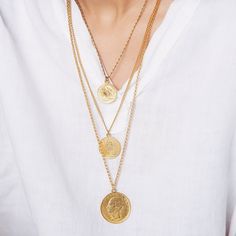 The Art of Layering Vintage Helvetia Coin Necklace | Ben-Amun | Coin Jewelry | Ancient Coin Jewelry | Gold Coin Jewelry | Handmade Coin Jewelry | Liberty Coin Necklace | Female Empowerment Jewelry | Women’s March Jewelry | Feminist Jewelry | 1 Franc | Switzerland Coin | Gold Layered Necklaces Yellow Gold Plated Costume Jewelry Necklace, Gold Brass Coin Pendant Jewelry, Gold Coin Pendant Brass Jewelry, Costume Jewelry Plated Necklaces For Jewelry Making, Gold Medallion Necklaces In Brass, Elegant Medallion Charm Necklace With Lobster Clasp, Elegant Charm Necklace With Lobster Clasp And Medallion, Elegant Medallion Necklace With Lobster Clasp, Handmade Gold Plated Round Pendant Necklace