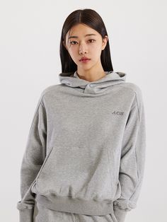 Editor's NotesThis is a comfortable hoodie suitable for daily wear. It gives a casual and trendy vibe.- Logo embroidery on the front chest- Relaxed silhouette- Ribbed hem and cuffMeasurements (in.)S/M/L/XL- Shoulder: 18.50 in. / 19.29 in. / 20.87 in. / 21.65 in.- Chest: 21.26 in. / 22.24 in. / 24.41 in. / 25.39 in.- Sleeve: 22.83 in. / 23.23 in. / 25.39 in. / 25.79 in.- Length: 22.83 in. / 23.62 in. / 26.97 in. / 27.76 in.Composition & Care- Polyester 54% Cotton 46%- Refer to care Comfortable Gray Hoodie With Ribbed Cuffs, Gray Double-lined Hooded Top For Loungewear, Gray Relaxed Fit Comfortable Hoodie, Casual Athletic Heather Sweatshirt With Double-lined Hood, Gray Relaxed Fit Hoodie, Comfortable Style, Comfortable Gray Hoodie With Relaxed Fit, Casual Athletic Heather Sweatshirt With Adjustable Hood, Gray Athleisure Top With Double-lined Hood, Sporty Gray Top With Double-lined Hood