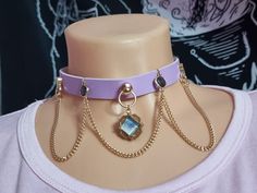 Rare release if Genshin design. Handmade Adjustable Choker For Cosplay, Handmade Adjustable Pastel Goth Jewelry, Purple Choker Necklace For Gift, Handmade Choker For Cosplay, Genshin Design, Enchanting Jewelry, Choker Necklaces, Chain Choker, Pretty Jewellery