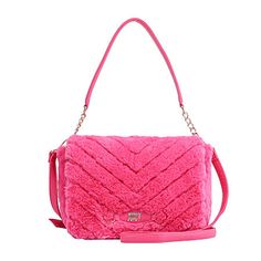 Make an everyday style statement with this Juicy By Juicy Couture Love On Top crosbody bag. Made from dusty blush faux fur, this hybrid crossbody/shoulder style has top handles and an a shoulder strap so anyone can wear the crossbody comfortably. It comes complete with a zip closure and gold-tone hardware accents.Closure Type: Fold OverPockets: 1 Inside Zip PocketMetal Color: Gold ToneMeasurements: 3 Width/Inches, 5.75 Height/Inches, 10.25 Depth/InchesMax Strap Drop Length: 9.5 InchesBase Materi Dusty Blush, Juicy Couture Bags, Style Statement, Everyday Style, Pink Bag, Juicy Couture, Cross Body Handbags, Pink And Gold, Everyday Fashion