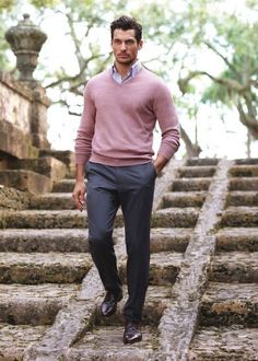 Peças em Tons de Rosa no Visual Masculino (4) Business Casual Outfits For Men, Business Casual Attire For Men, Mens Business Casual, Stil Masculin, Business Casual Summer, Outfit Pink, Pink Men, David Gandy, Man Fashion