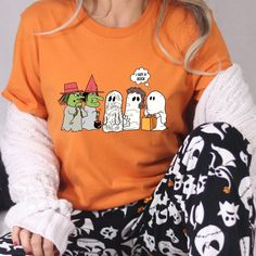 I Got A Rock Ghost Halloween T-shirt, Funny Halloween Ghost Shirt, Scary Halloween Shirt, Spooky Season,Halloween Gift, Halloween Party Tees Welcome to NoordesignBySelin!🌟 Thank you for visiting our shop! We hope you find something that adds a little extra warmth and beauty to your day. 😊 Happy Shopping! 🛒 📢 Important Details: Check All Photos: Review all images for product details. 📸 Choose Size & Color: Select your T-shirt size from the drop-down list next to the item picture. For color o Funny Halloween T-shirt With Character Print, Halloween Themed Short Sleeve Shirt, Spooky Orange Crew Neck Top, Themed Halloween Short Sleeve Shirt, Pre-shrunk Themed Tops For Halloween, Funny Halloween Tops With Character Print, Halloween Funny Print Orange T-shirt, Orange Halloween T-shirt With Funny Print, Spooky Orange Tops With Funny Print