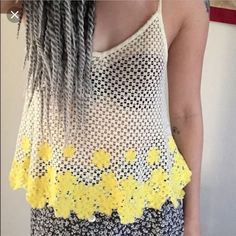 Cute Tank Top Perfect As Swimsuit Cover Up. Perfect For The Beach And Summer. No Flaw. Never Worn Fitted Yellow Crochet Top For Summer, Fitted Yellow Cotton Crochet Top, Fitted Yellow Crochet Lace Top, Spring Yellow Crochet Top With Crochet Trim, Yellow Crochet Top With Crochet Trim For Spring, Fitted Yellow Crochet Top With Crochet Trim, Yellow Fitted Crochet Top For Vacation, Yellow Tops With Crochet Trim For Spring, Fitted Yellow Bohemian Crochet Top