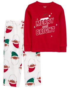 Designed with snug fit cotton and top and cozy fleece on the bottom, this PJ set is perfect for the holiday season. Cute Christmas Ideas, Holiday Pjs, Old Outfits, Carter Kids, Cotton Pajamas, Christmas Pjs, Holiday Pajamas, Fleece Pajamas, Boys Pajamas