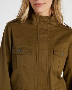 Good news, the versatile look of this utility jacket equals easy everyday outfit pairing. Classic fit with a snap-zip front and five functional pockets. Made of breathable cotton for year-round use. | Utility Jacket for Women in Dark Olive, Size XL by Thread & Supply from Wantable Utility Outerwear With Pockets For Everyday, Khaki Cotton Outerwear With Zipper Closure, Cotton Utility Jacket With Side Pockets, Cotton Outerwear With Cargo Pockets And Long Sleeves, Cotton Outerwear With Cargo Pockets, Relaxed Fit Utility Jacket For Fall, Relaxed Fit Outerwear With Multiple Pockets For Everyday, Relaxed Fit Everyday Outerwear With Multiple Pockets, Everyday Relaxed Fit Outerwear With Multiple Pockets