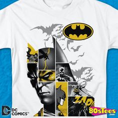 Pop Culture Character Print Tops For Fan Gatherings, Superhero Character Print Tops For Fan Conventions, White Superhero Character Print Tops, White Superhero Graphic Print Tops, Themed Graphic Print Tops For Cosplay, Superhero Graphic Print Tops, Dc Comics Women, Caped Crusader, Batman Shirt