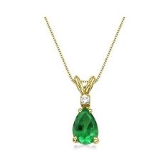 One classic style 14k Yellow Gold with pendant Est: $2,199 1.00 cttw Emerald 0.05 ctw Diamond Weight: 1.00 cttw Color & clarity: Green, Natural inclusions Shape/cut: Pear Good Metal: 14k Yellow Gold Luxury Yellow Gold Teardrop Emerald Necklace, Pear-shaped Emerald Necklace In Yellow Gold For Gift, Pear-shaped Emerald Necklace In Yellow Gold, Pear-shaped Emerald Necklace, Pear-shaped Gold Emerald Necklace, Luxury Yellow Gold Pear-shaped Emerald Necklace, Pear-shaped Emerald Gemstone Necklace, Gold Emerald Necklace, Emerald Necklace