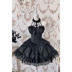 【Full Payment Reservation】Soft Gothic Cross Barbie Doll Halter Lolita Dress SP17397 This page is for full payment reservation, no need to pay top-up payment, order will be shipped after June 2022. About price: 1. Full payment reservation this listing to order: (No need to pay top-up payment, when the production finish, we will ship to you, no waiting) OP Dress: 135.99$ Head Accessory: 25.99$ Hand Accessories: 25.99$ 2. If you don't want to wait for deposit or reservation, you can come again afte Fansty Dresses Short, Ouji Fashion, Misa Amane, Gothic Cross, Ballet Dress, Goth Aesthetic, June 2022, Dress Crafts, Lolita Dress