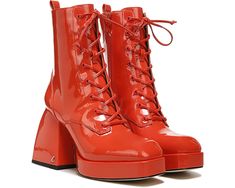 Circus by Sam Edelman Karter | Zappos.com Patent Leather Booties, Dr. Martens Boots, Leather Booties, Chunky Heel, Shoe Game, Platform Heels, Boot Shoes Women, Sam Edelman, Chunky Heels