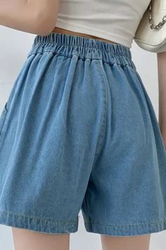 Wide Leg Bottoms With Built-in Shorts For Day Out, Trendy Knee-length Shorts, Trendy Baggy Bottoms With Built-in Shorts, Trendy Cotton Knee-length Shorts, Non-stretch Cotton High-waisted Shorts, Baggy Shorts For Spring, Trendy Shorts With Elastic Waistband, Baggy Spring Bottoms, Non-stretch Cotton Jean Shorts