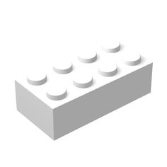 an image of a white lego block on a white background with no people around it