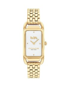 COACH Cadie Bracelet Watch, 17.5mm x 28.5mm Jewelry & Accessories - Bloomingdale's Coach Yellow Gold Jewelry For Formal Events, Classic Gold Coach Watch, Elegant Coach Jewelry With Polished Finish, Timeless Coach Jewelry For Gift, Timeless Silver Coach Jewelry, New Wardrobe, Bracelet Watch, Jewelry Accessories, Pick Up