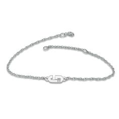 A brilliant round diamond accent embellishes a stylish, high-polish lower case letter of your choice in this vibrant women's initial bracelet. Fashioned in 14K white gold, the 7.25-inch cable chain secures in place with a lobster clasp. Bracelet Diamond, Jared The Galleria Of Jewelry, Lower Case, Initial Bracelet, Diamond Bracelets, Cable Chain, Round Diamond, Personalized Jewelry, Lobster Clasp