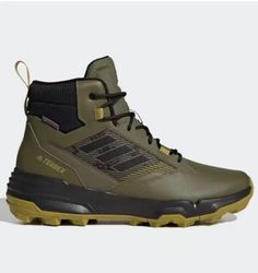 adidas Terrex Unity Leather Mid COLD.RDY Hiking Olive Black GZ3936 Men's 11.5 New without box Adidas Terrex, Hiking, Adidas, For Sale, Green, Leather, Black