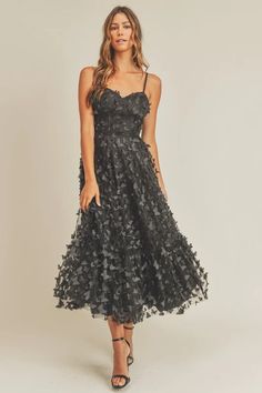 BUTTERFLY MESH LACE UP BACK BUSTIER MIDI DRESS – Hippie Vibe Tribe Fall Party Outfit, Bustier Midi Dress, Tulle Midi Dress, Corset Style Tops, Black Midi, Cute Fall Outfits, Dress With Tie, Lace Midi, Lace Midi Dress