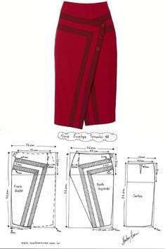 Skirt Pattern Free, Pencil Skirt Pattern, Skirt Inspiration, Clothes Sewing Patterns, Dress Sewing Patterns