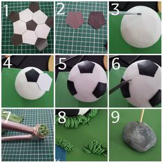 how to make a soccer ball cake with fondant and icing step by step