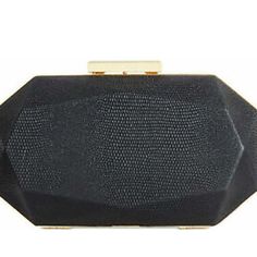 Inc International Concepts Tamme Clutch, Black Product Description Measurements: 8" L X 4.25" H X 1.50" W Chain Strap With 24" Drop Faux Leather Kiss Lock Closure Gold Tone Hardware Inc Signature On Closure Gold Toned Hardware Gold Chain Strap Black Satin Lining - Color: Black Bags18-03 Chic Black Clutch For Formal Occasions, Trendy Black Evening Bag For Formal Occasions, Chic Black Formal Clutch, Black Clutch With Gold-tone Hardware For Evening, Black Structured Evening Bag, Black Evening Bag With Gold-tone Hardware For Formal Occasions, Chic Black Structured Bag, Chic Black Bag For Events, Black Rectangular Evening Bag For Night Out