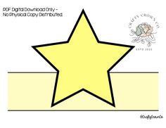 a paper cut out of a yellow star with the words, right down on it