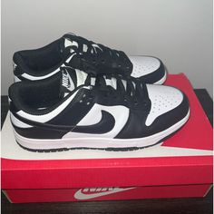 Brand New Condition, Worn Twice & Comes With Box. Nike Black Skate Shoes With Perforated Toe Box, Black And White Low-top Skate Shoes For Streetwear, Nike Black And White Skate Shoes For Streetwear, Low Dunks, Nike Shoes Women, Nike Black, Shoes Women, Black Nikes, Womens Shoes Sneakers