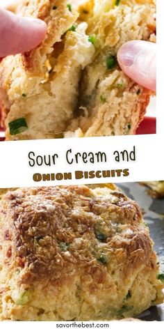 These sour cream and onion biscuits are savory, rich and tender, with a slight tanginess from the sour cream. We put a spin on our buttery sour cream biscuits recipe and added onion and cheese for a flavor combo that sings!