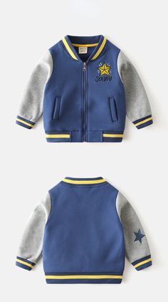 Kids Fleece Jacket Cotton Thicken Star Letters Embroidery Baseball Uni – mqtime Star Letters, Fall Coats, Letters Embroidery, Embroidery Baseball, Kids Fleece, Baby Jacket, Kids Fashion Boy, Fall Coat, Dresses Kids Girl