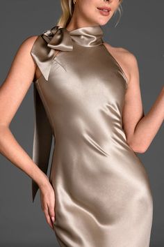 Lagalli Triacetate Satin Ribbon Dress | Elegant Holiday & Night Out Wear – Acmefun Xxxl Dress, Ribbon Dress, Dress Drape, Cocktail Parties, Glam Dresses, Satin Material, Swimwear Sale, Dress Elegant, Satin Ribbon