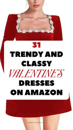 Turn heads this Valentine’s Day with 31 jaw-dropping Valentine’s dresses for cold weather and warm weather in 2025. Flirty, chic, and elegant styles for every date night vibe! 
Valentine's Day red outfit.