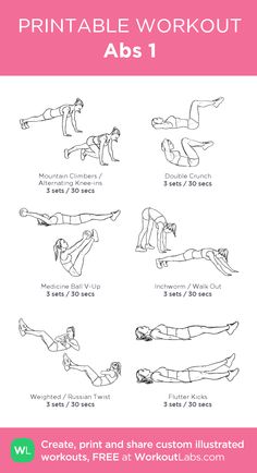 the printable workout guide for abs 1