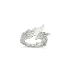 Divine Angel Wings Ring Immaculate Strength And Perfect Grace Of An Angel’s Powerful Presence. This Ring Captures Hope, And Faith. .925 Sterling Silver, Cubic Zirconia Ring Size Face Height: 16mm Stone Setting: Pave High Polish, Rhodium Plated #Angel #Ring #Sterlingsilver Divine Angel, Angel Wings Ring, Wings Ring, Angel Wing Ring, Angel Ring, Cubic Zirconia Rings, Stone Setting, Timeless Jewelry, An Angel