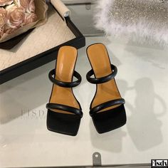 Fisdy - Elegant Heeled Sandals with Yellow Straps Glamourous Heels, Luxury Heels, Comfortable High Heels, Chic Heels, Elegant Heels, Satin Shoes, Shoe Sole, Workout Shoes, High Top Shoes