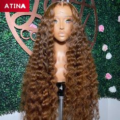 Made Method: Half Hand Tied Half Machine Made Lace Cap: 13x4 Lace Front Wig Cap Size: Medium 22"-22.5" | Small 21.5"-22"| Large 22.5"23" Hair Material: Virgin Human Hair Hair Style: Water Wave Hair Length: 16" | 18" | 20" | 22" | 24" | 26" Hair Color: Brown Hair Density: 140% 160% 200% Hairline: Pre-plucked with Baby Hair Baby Hair: Around the perimeter Lace Color: Medium Brown Lace Material: Swiss Lace Free Gift: Elastic Band | Caps | Clips For customized order and other requirements Contact Us Brown Curly Lace Front Wig, Black Deep Wave Wig, Brown Water Wave Wig, Brown Curly Wig, Brown Water, Wig Colors, Wig Curly, Curly Human Hair Wig, Curly Lace Front Wigs