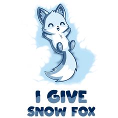 i give snow fox on a white background