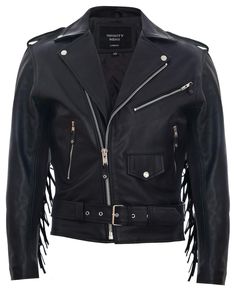 PRICES MAY VARY. Tassled Style Studded Lapels 4 External Pockets Zipped Cuffs Leather Waist Belt Perfect fusion of cutting edge and elegance this beautifully crafted slim fit leather jacket is this season's must have fashion accessory. Imbued with a classic biker spirit, personified by stud epaulettes at the shoulder and zipped gauntlet cuffs for a more customised fit. This stylish garment is further brought to life through an off centred YKK zip front, accentuated by wide notch lapels, shoulder Mens Fringe, Tassel Jacket, Fringe Leather Jacket, Fringe Jacket, Biker Leather, Western Leather, Men's Coats & Jackets, Leather Biker Jacket, Leather Tassel