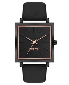 out of stock Leather Watch Bands, Men's Beauty, Minerals Crystals, Black Faux Leather, Leather Band, Gifts For Teens, New Shoes, Nine West, Girl Gifts