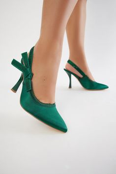 Available In Beige And Emerald. Slingback Pumps Satin Pointed Toe Ultra High Heel Imported | Matalia Satin Pump Shoes in Emerald size 7.5 by Fashion Nova Green Slingback Sandals With Heel Strap For Evening, Green Closed Toe Slingback Pumps For Party, Green Open Toe Slingback Pumps For Evening, Green Slingback Pumps For Evening, Elegant Green Slingback Sandals For Evening, Elegant Green Open Heel Slingback Sandals, Glamorous Green Pointed Toe Sandals, Green High Heel Slingback Pumps For Party, Green Ankle Strap Slingback Sandals For Party