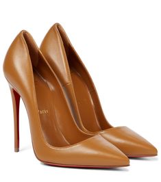 Christian Louboutin has mastered the art of classic stilettos with the iconic So Kate 120 pumps. From the label's Nudes collection in shade 4 â" a medium camel brown â" this exclusive pair is made from smooth nappa leather with iconic lipstick-red soles. It doesn't matter what you wear them with â" once you put them on, the world is yours. | Christian Louboutin So Kate 120 leather pumps Louboutin Online, Louboutin So Kate, Christian Louboutin So Kate, So Kate, Patent Leather Pumps, Winter Shoes, Louboutin Pumps, Louboutin Shoes, High Heel Pumps